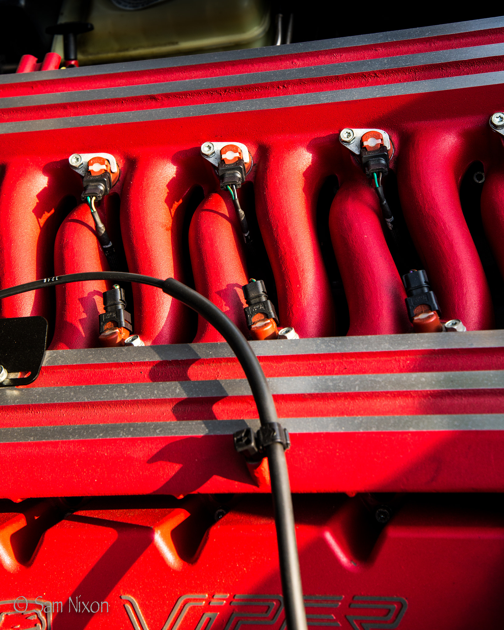 Performance car engine bay